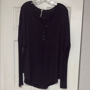 Free People thermal knit v-neck top